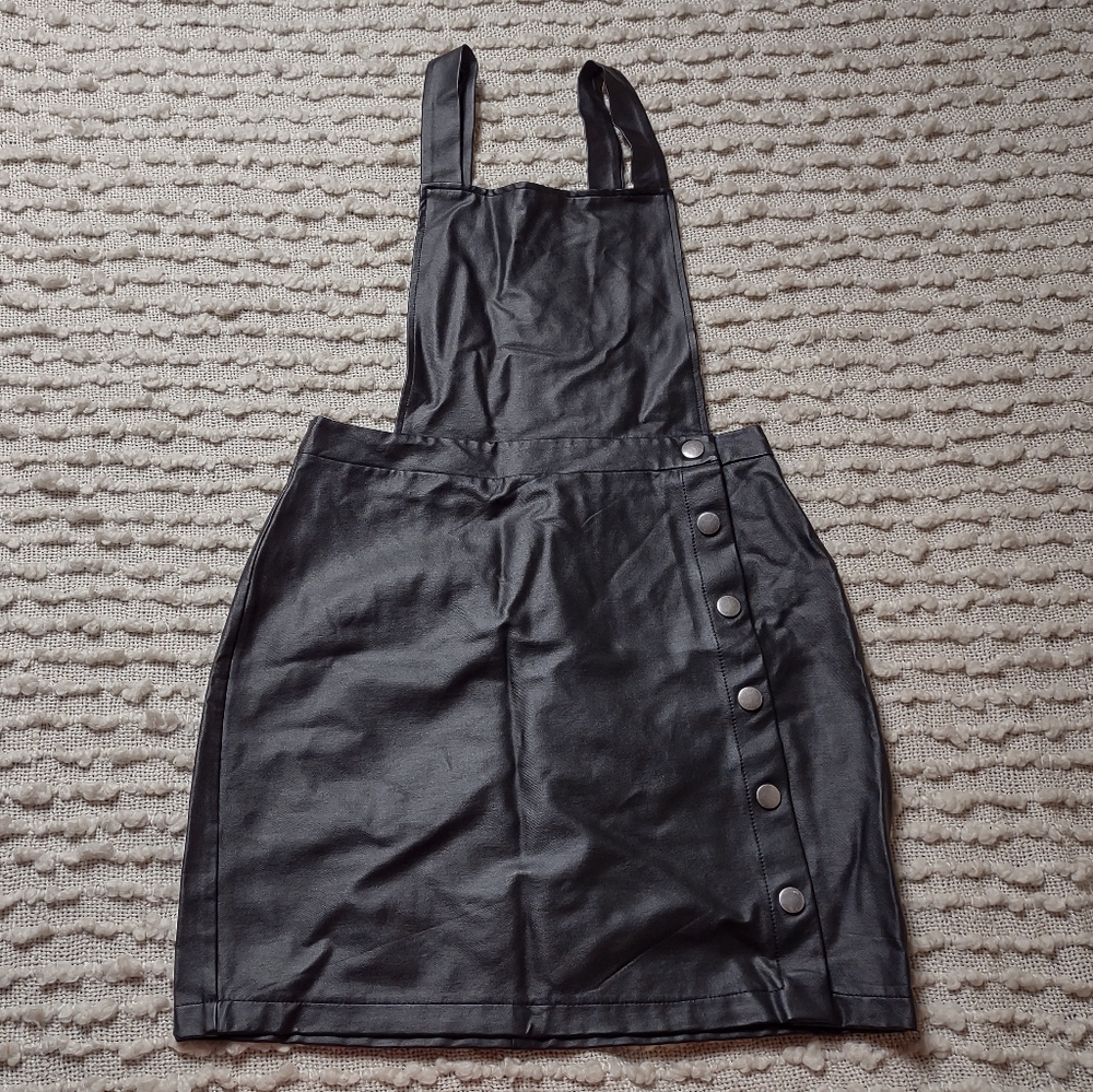 Wild fable faux leather skirt overall